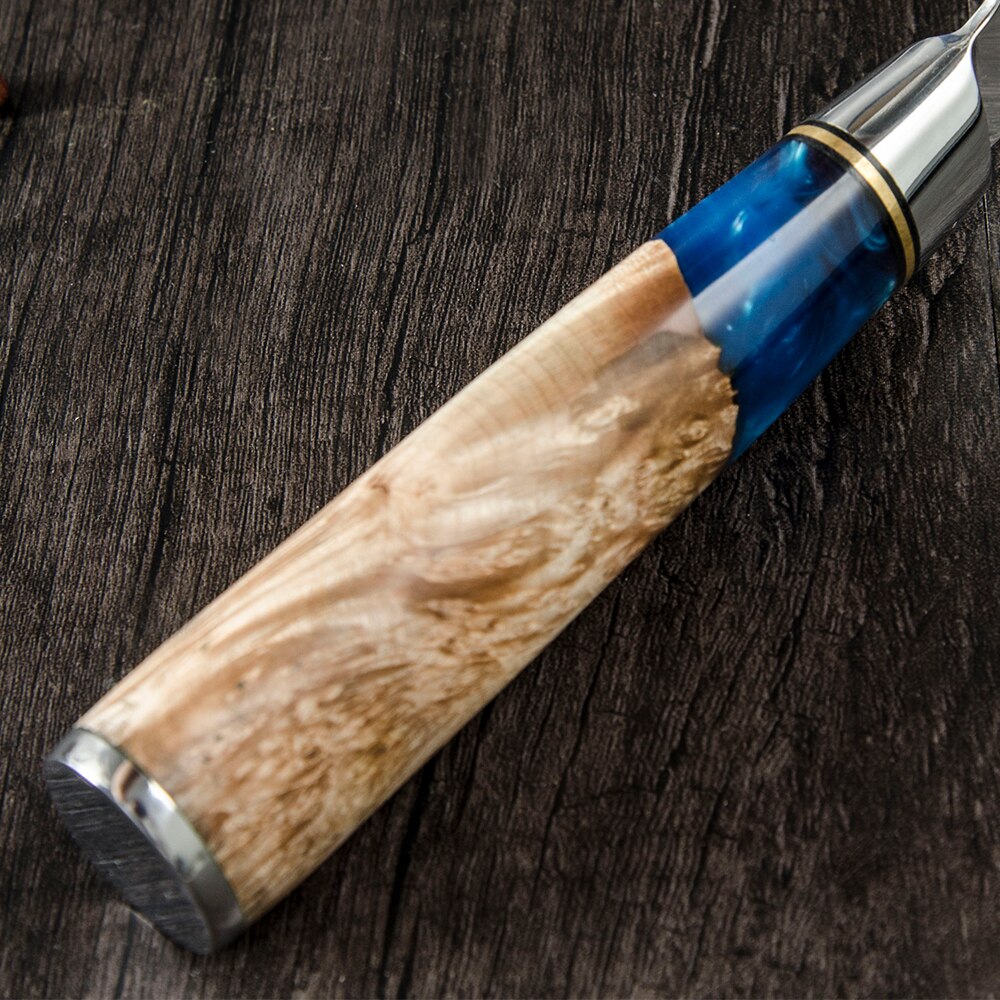 Damascus Chef Knife 9.5 Inch Damascus Steel Kitchen Knife Sharp Japanese Cooking Knives Tool Damascus Knife With Resin Handle