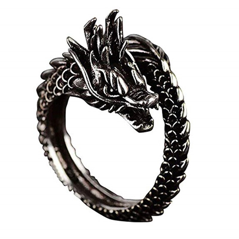 Adjustable Dragon Ring For Men Domineering Personality Jewelry Opening Rings: Default Title