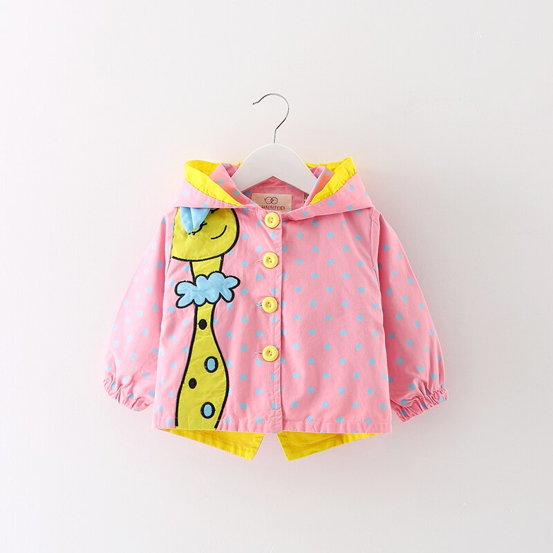 Baby girl winter jacket spring and autumn toddler jacket girls printed long sleeve clothing girls jacket baby cardigan 12m: Pink / 12M