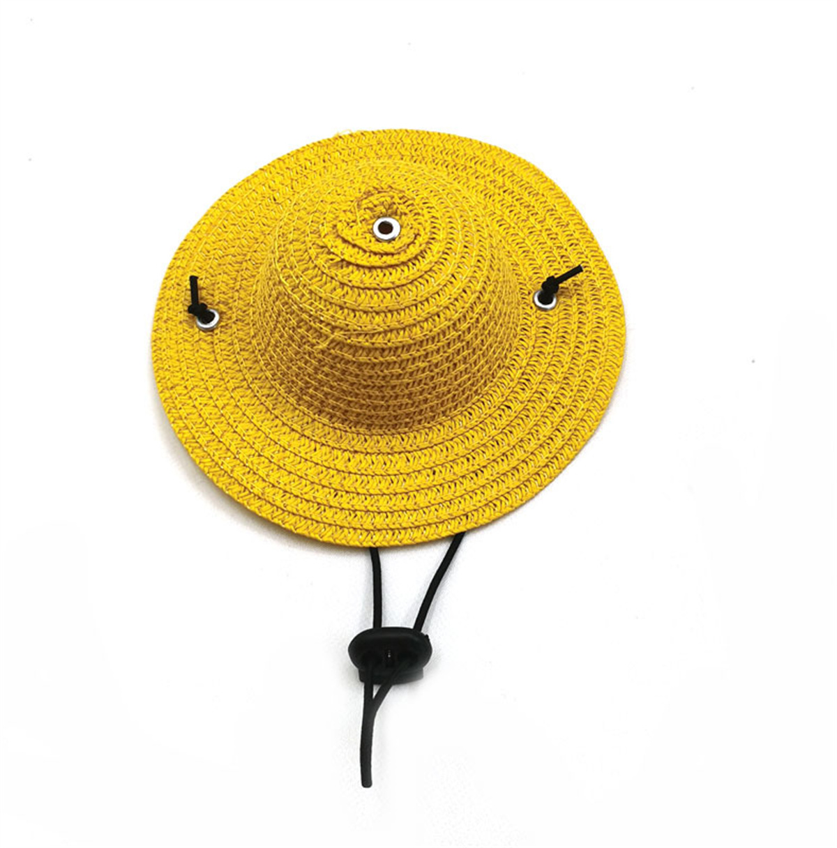 1PC Mini chiens de compagnie chapeau de paille mexicain Sombrero chat chapeau de soleil plage fête chiens Hawaii animaux de compagnie chapeaux colorés chien Costume accessoires: L / YELLOW