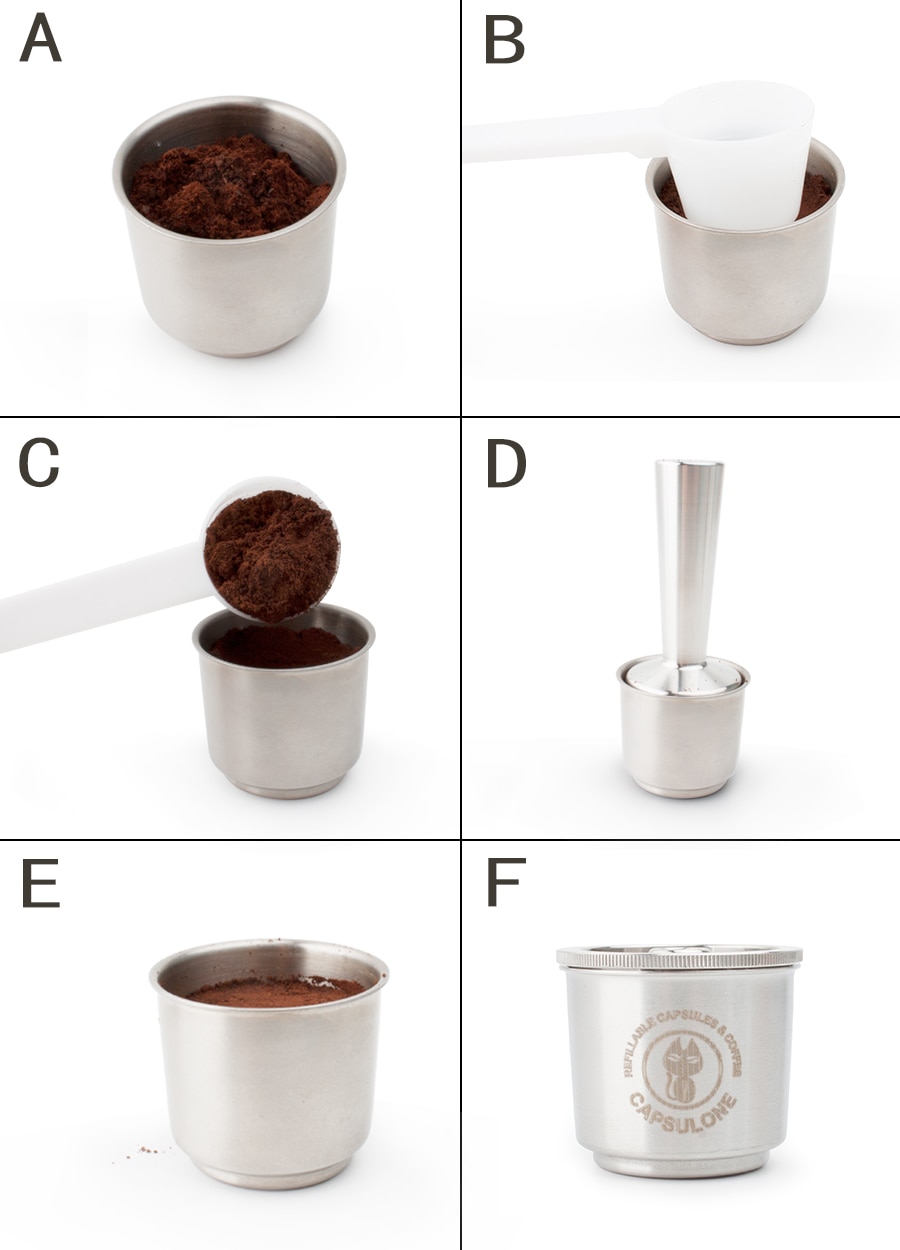 Capsulone para cafetera illy, cápsula reutilizable recargable de Metal de acero inoxidable, apta para máquina de café illy