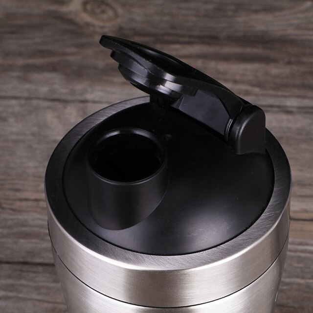 750/500Ml Single Layer 304 Stainless Steel Shaking Cup Shaker Protein Sports Shaker Drink Protain Shaker Sport Shaker Bottle