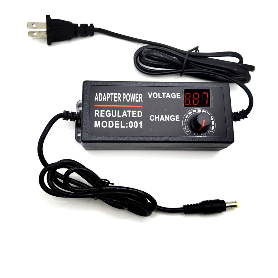 Säädettävä ac -  dc 3v-12v 3v-24v 9v-24v universaali sovitin, jossa näyttöruudun jännitteensäädetty virtalähde adatpor 3 12 24 v