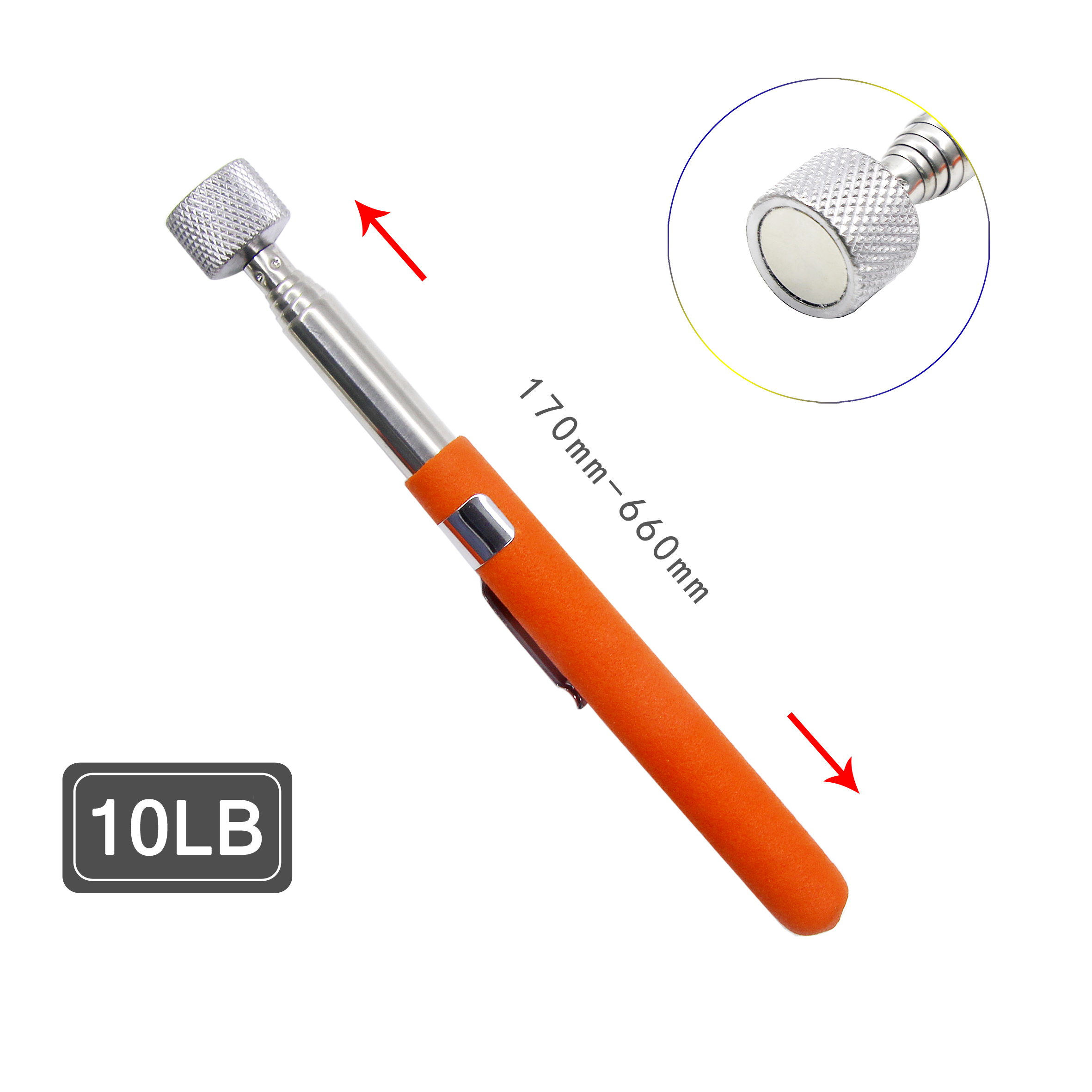 Multiple models Portable Telescopic Magnetic Magnet Pen Handy With LED Tool Capacity For Picking Up Nut Bolt Extendable: Blue