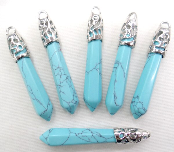natürliche stein lapis Quarz kristall Opal tiger auge mischen säule chakra Anhänger charms Schmuck machen halskette 10PC: NO.15