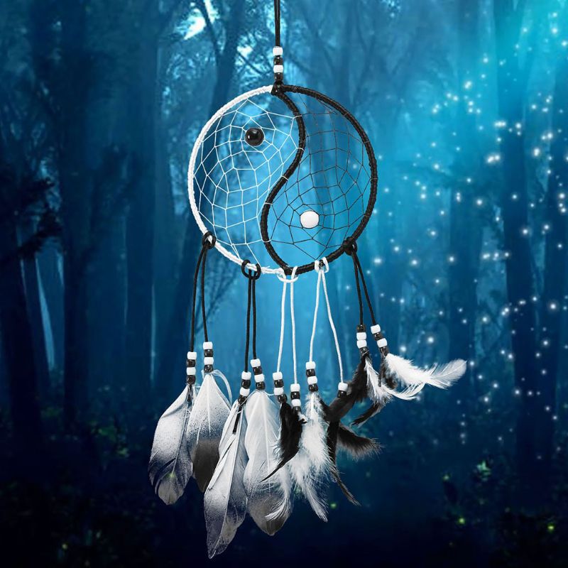 Ijzeren Ring Leuke Dreamcatcher Hoepel Kat Maan Speciale Vormige Ringen Diy Handmande