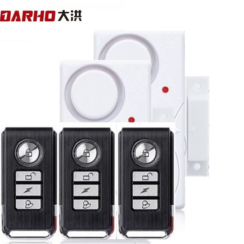 Darho Wireless Security Alarm Bell Kit Window Door Magnetic Sensor Detector Home Safety System Alert With 2 Remote Control