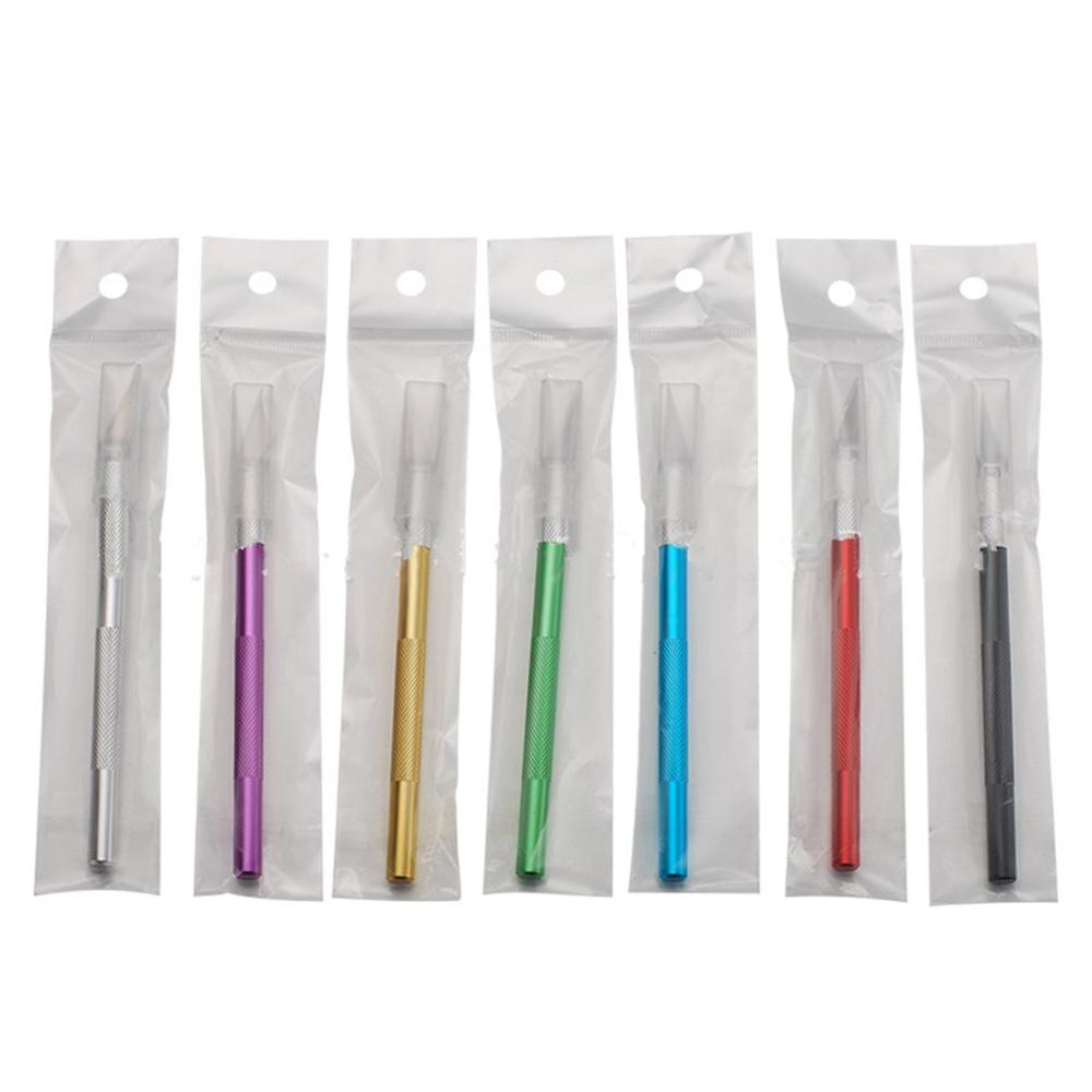 Non-Slip Metal Scalpel Knife Tools Kit Cutter Engraving Craft knives+5pcs Blades Mobile Phone PCB DIY Repair