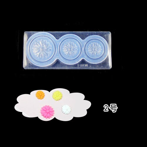 1 stks/partij 3D decortive Acryl Nail Art Mold Tips Decor DIY Verschillende Stijlen Transparant: 2