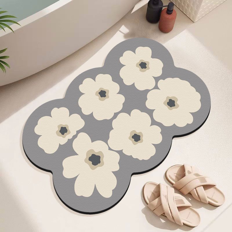 Bathroom Diatom Mud Floor Mat Toilet Carpet Entry Door Mat Toilet Toilet Door Absorbent Non-slip Foot Mat