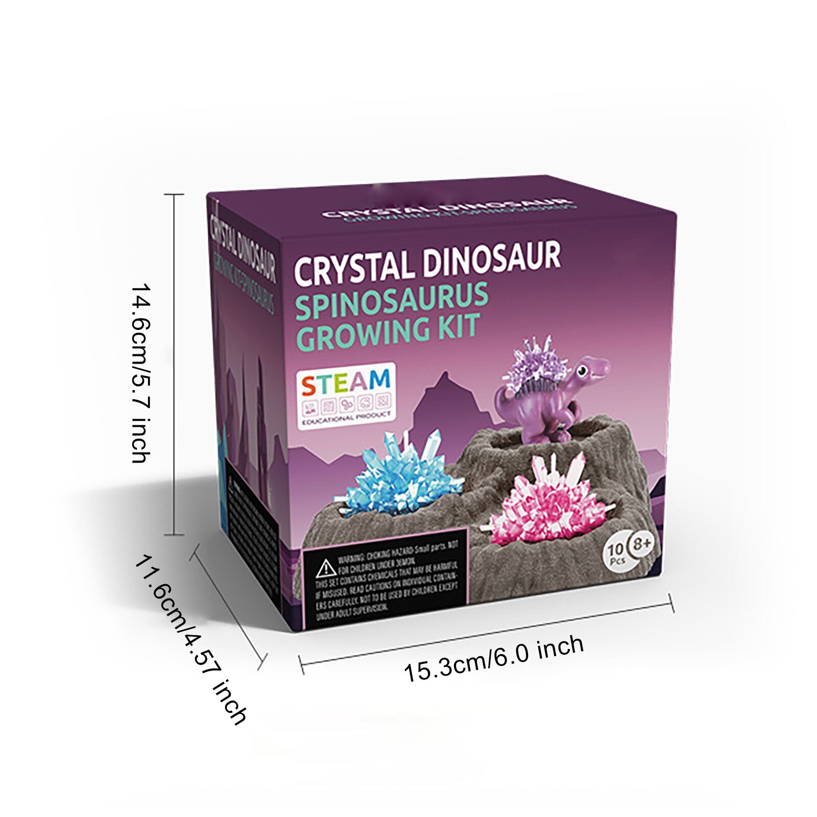 Crystal Growing Dinosaurs Science Experimental Kit 3 Colored Crystal Growing Kit Biological Educational Anatomy Toys For Kids