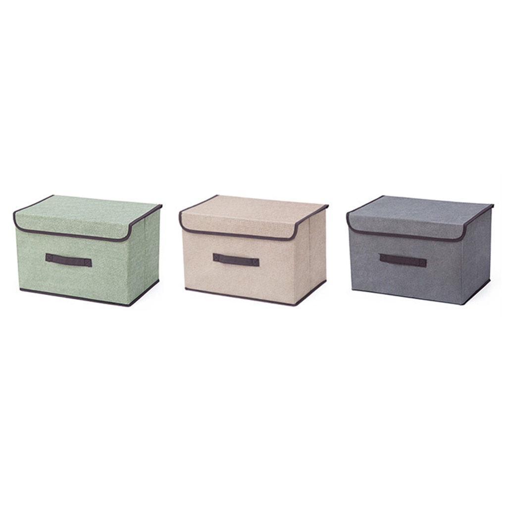 Caja de almacenamiento plegable de tela para el hogar, organizador de ropa multiusos, portátil, no tejida, a prueba de busto