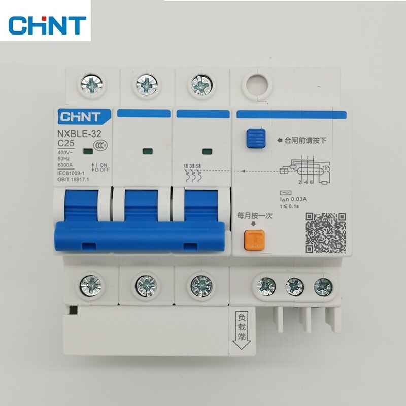 Chnt nxble -32 aardlekschakelaar aardlekschakelaar 6ka type  c 1p+n 30ma 230 v 240v 50hz 6a 10a 16a 20a 25a 32a