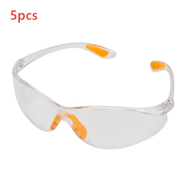 Veiligheid Bril Stofdicht Bril Transparante Werken Bril Lab Dental Eyewear Splash Beschermende Anti-Wind Bril Bril: 5pcs