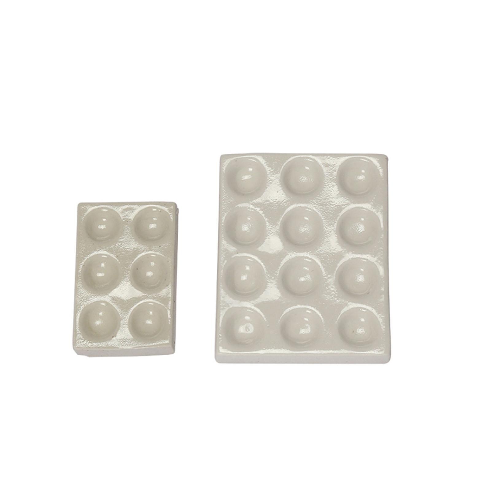 White 12 Holes Diameter 20mm Laboratory Porcelain Spotting Tile Reaction Plate Apothecary