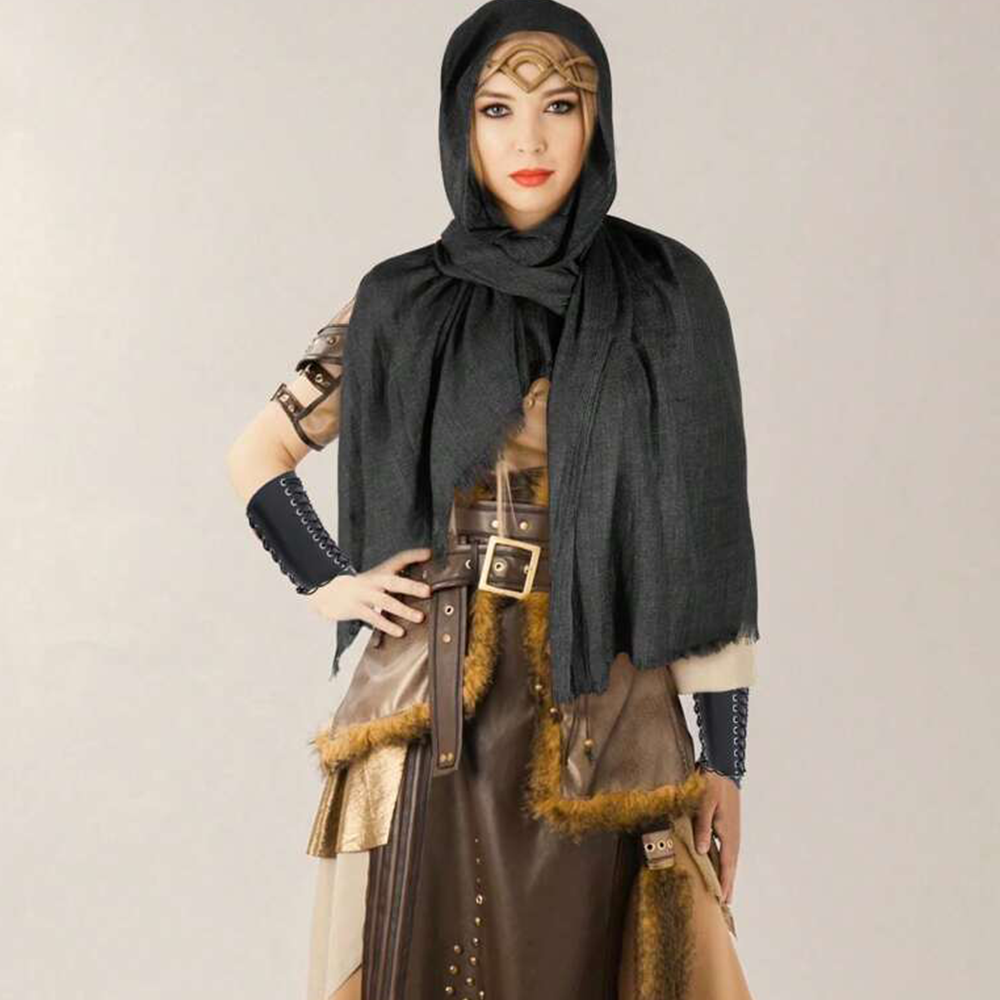 Mantello da cavaliere medievale rinascimentale Mantello da spalla Mezza mantello Costume Sciarpa da pirata per uomini Donne Festival cosplay Larp