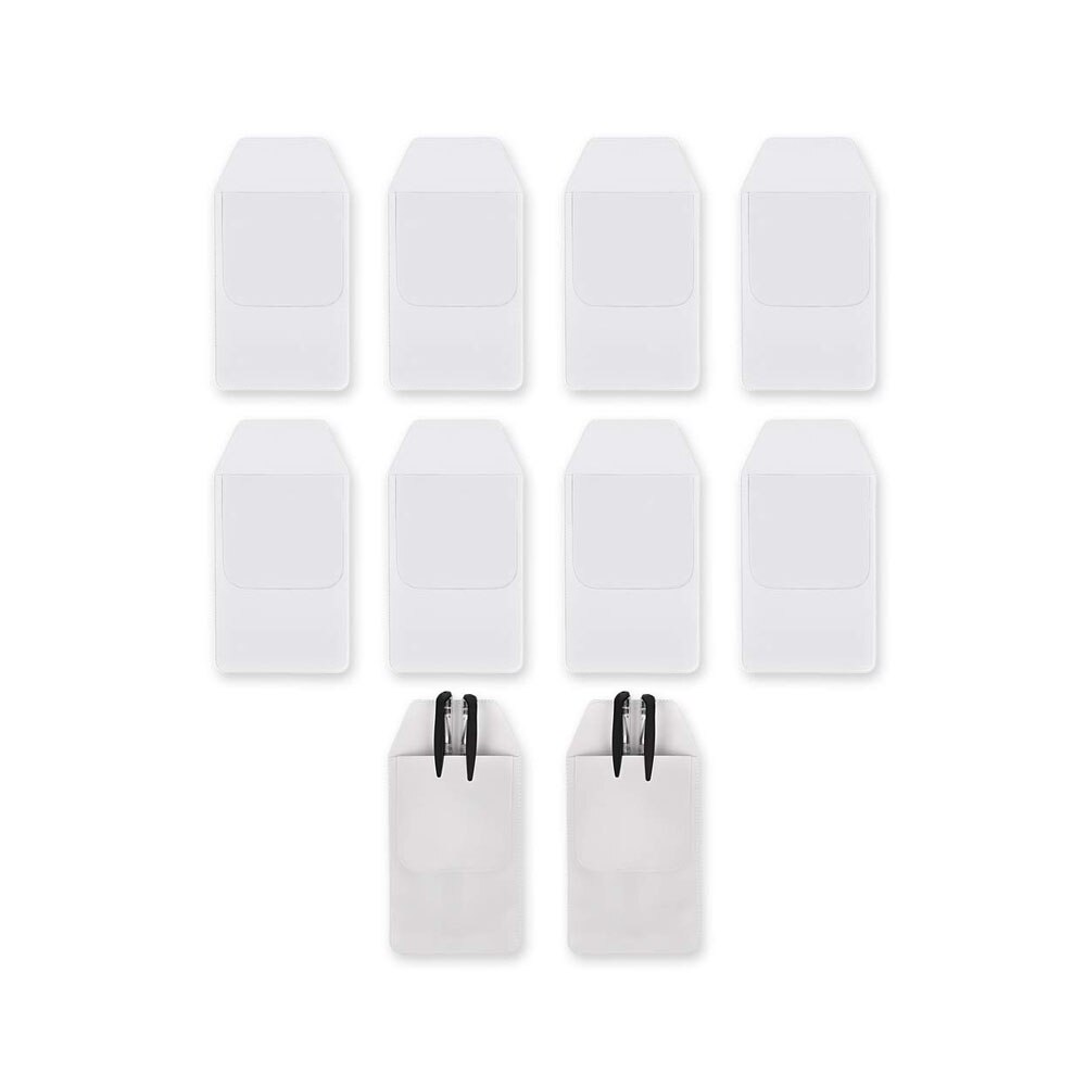 Xrhyy 12 stk vælg skjortelomme pvc heavy duty pen pointer kort note badge beskytter hold til skole hospital kontorartikler