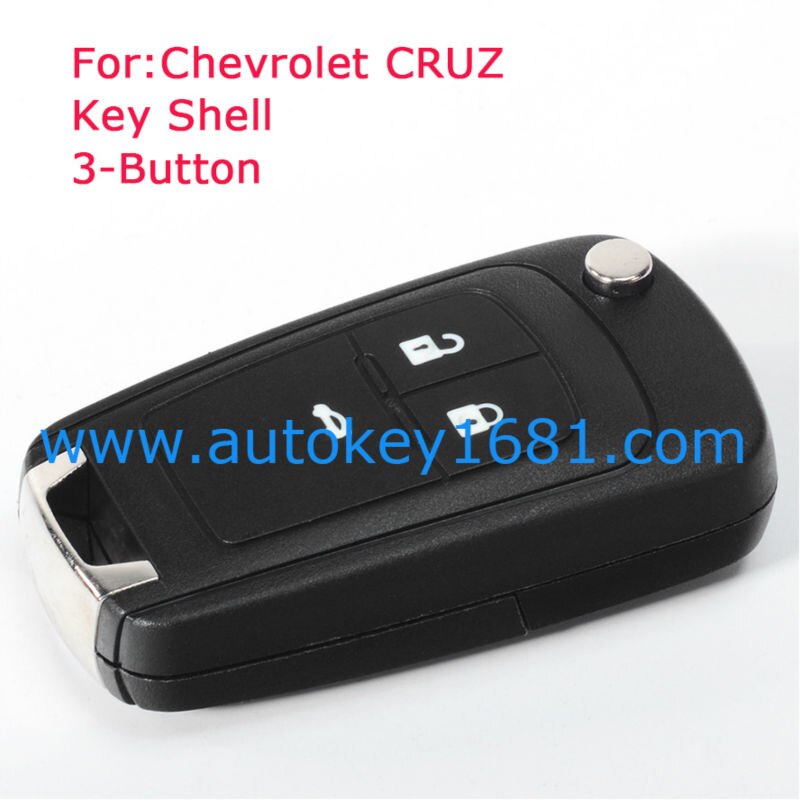 2 stks/partij Past Voor CHEVROLET Cruz Remote Key Case Fob Vervanging 3 Knop Flip Sleutel Shell