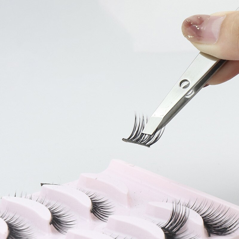 Pinzas de cejas profesionales de acero inoxidable, pinzas de ojos con punta inclinada, Clip para depilación facial, herramientas de maquillaje