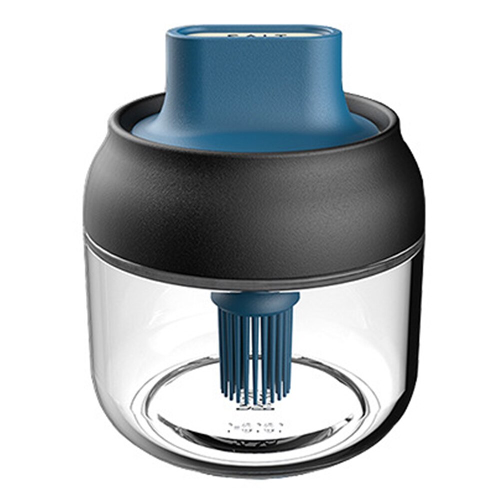 Olie Fles Honing Opslag Komijnpoeder Verzegelde Met Lepel Deksel Kruiden Jar Peper Thuis Transparant Glas Restaurant Keuken: Blue Oil Brush Jar