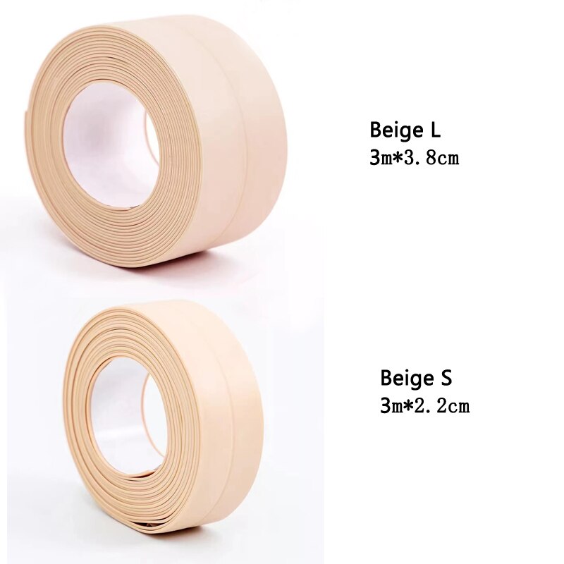 Stickers for kitchen Stickers kitchen Adhesive borders wall kitchen Waterproof kitchen sinks Sticker wall adhesive tape: Beige / 3.3m X3.8cm