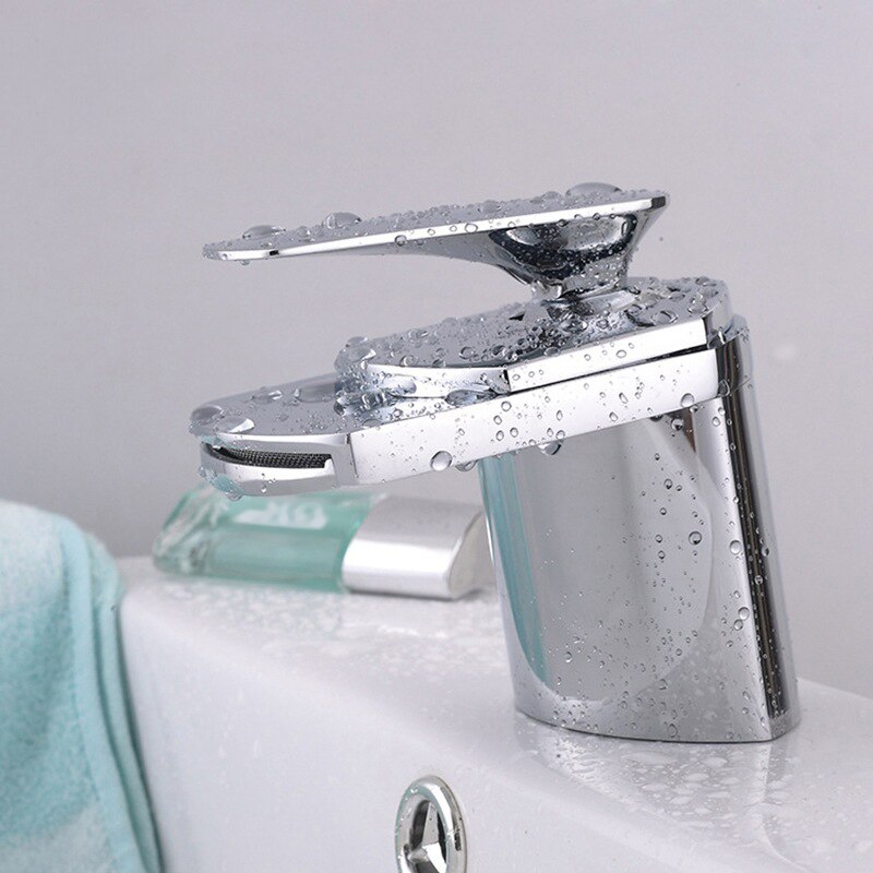 Nowoczesny kran wodospad bateria zlewozmywakowa z kranu łazienka dźwignia kran mieszający robić umywalki wodospad z kranu umywalka robić łazienki odpady pojedyncza dźwignia kran