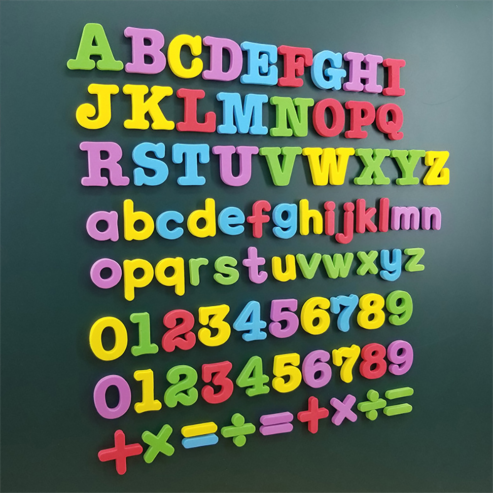 Magnetic Letters Numbers Alphabet ABC 123 Fridge Magnets Plastic Educational Preschool Learning Toy Set Uppercase Lowercase Math