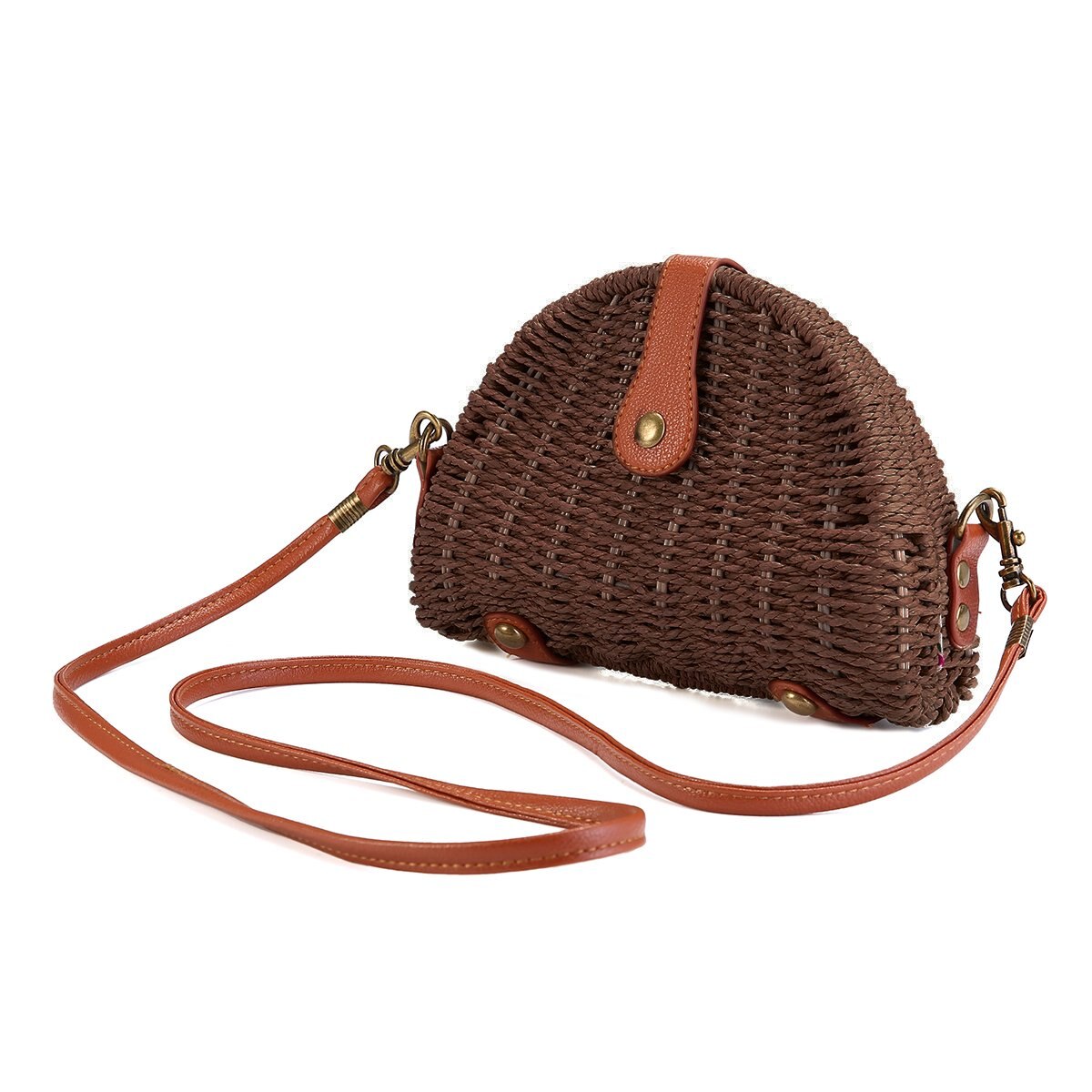 Tftp-crossbody stro tas dames stro handtas schoudertas voor strand reizen en dagelijks gebruik: Lichtgeel