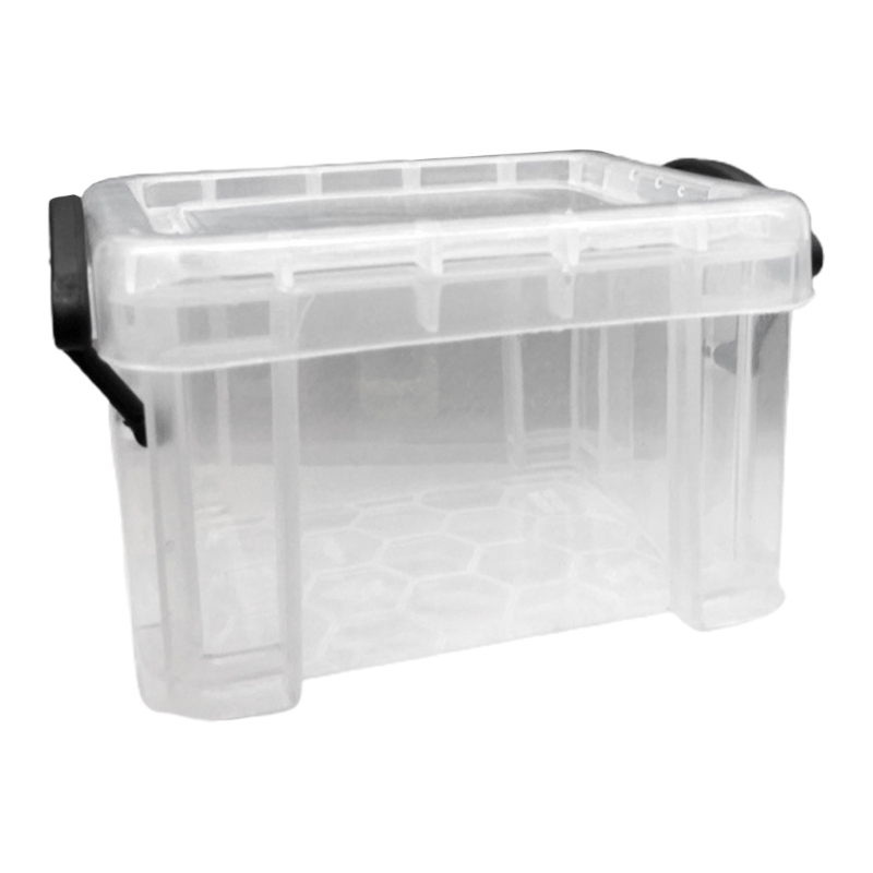 9 Colors Small Plastic Box with Locking Lid Hardware Parts Storage Organizer Rectangular Container 8.7x6.5x5.2cm: Clear