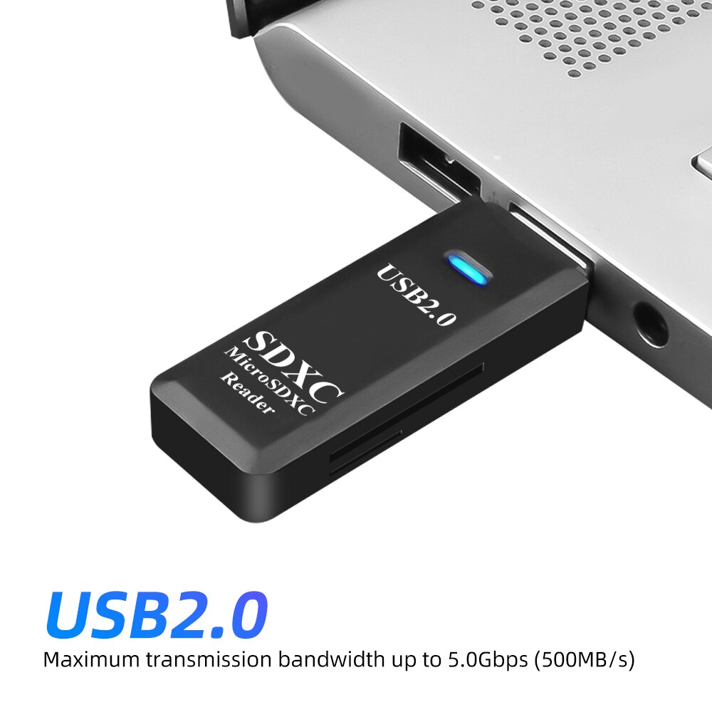 ANKNDO 2 In 1 Usb 2.0 Card Reader Micro Sd Tf Card Memory Reader To Usb Adaper For Phone Computer Flash Drive Laptop Accessories