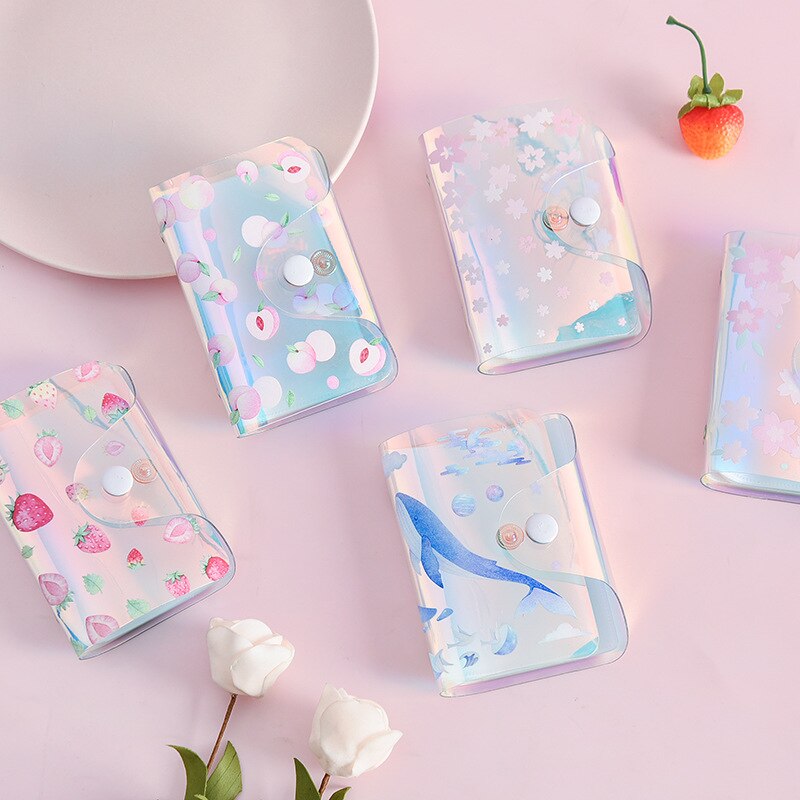 Porte-cartes en PVC Transparent, 10 pièces, porte-cartes de visite pour femmes et filles, sac de carte de crédit, porte-cartes d&#39;identité, portefeuille