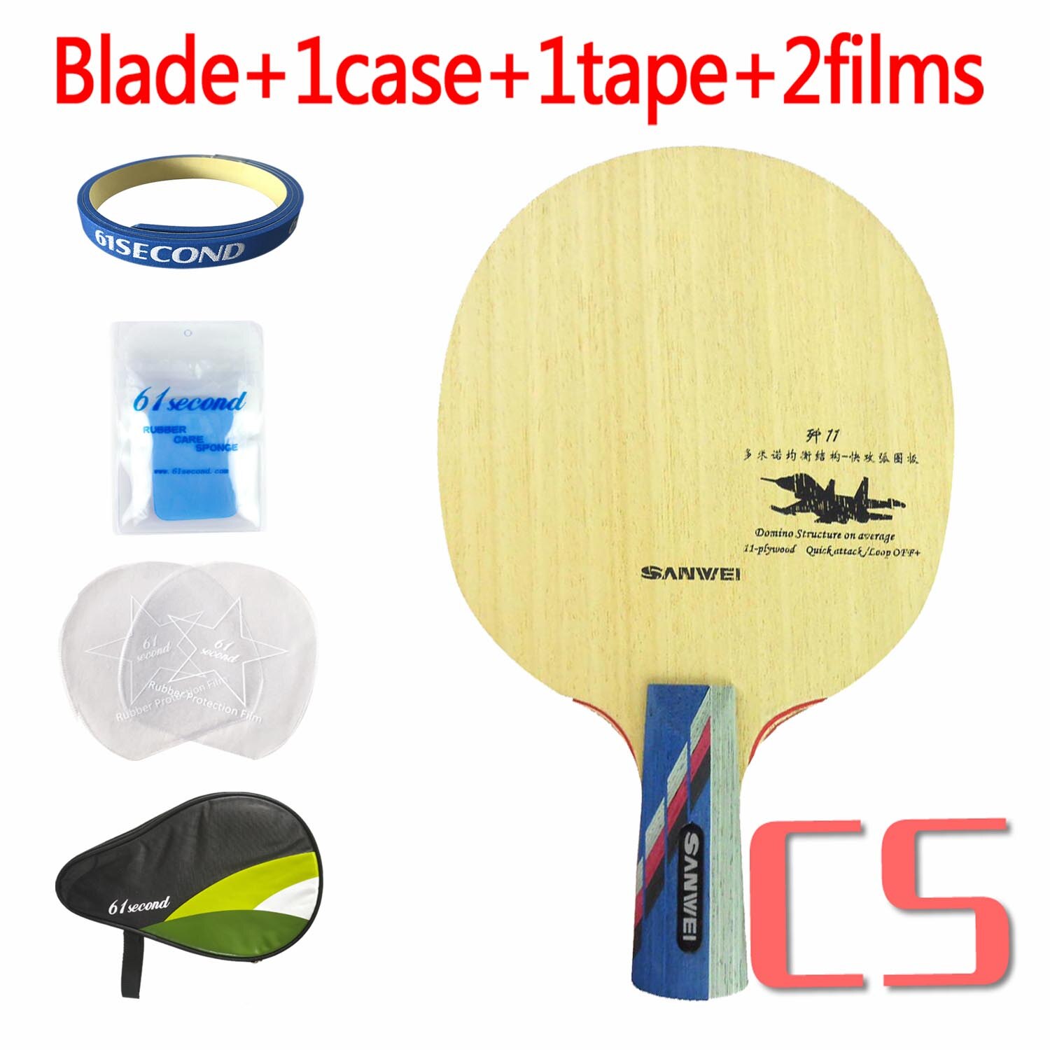 Sanwei J-11 J11 J 11 Table Tennis Blade for PingPong Racket: CS with HM case