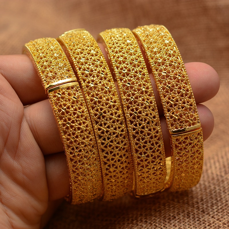 Twisted Gold Farbe Armband für Frauen Mann Dubai Hochzeit Armreifen Äthiopischen Armbänder & Armreifen Afrikanischen Schmuck Arabischen Nahen Osten