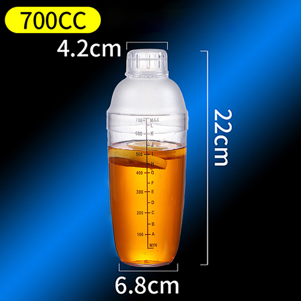 Plastic Martini Cocktail Shaker 350ml/530ml/700ml/1000ml Wine Shaker Cup Wine Beverage Mixer Drink Mixer Barware Bar Tool: 700ML