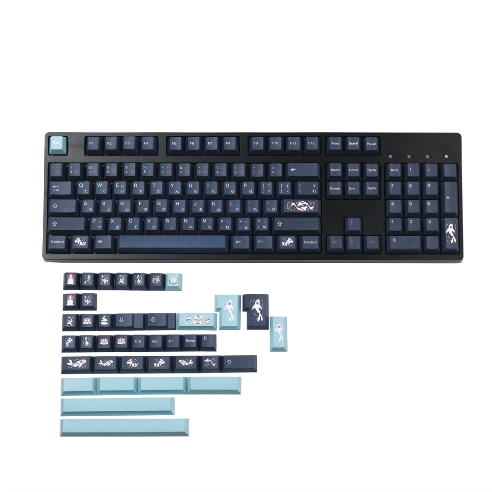 GMK Zen Pond PBT Keycaps 138 Keys Cherry High DYE- Sublimation Keycap For 60% 80% 100% Layout Gaming Mechanical Keyboard