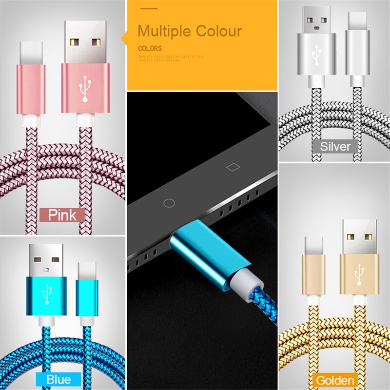 2M 3A fast Micro USB Data Cable For Huawei Samsung A7 Nokia 6 Redmi Meizu M10 Oppo Realme 3 vivo U3x Android Phone Charger cords