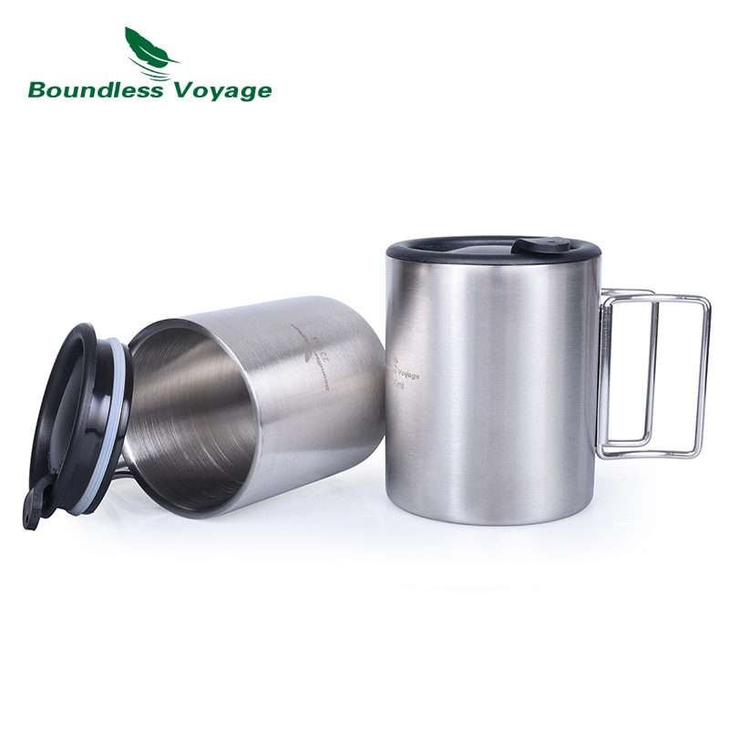 Sconfinato viaggio 220 Ml-300 Ml in Acciaio Inox Tazza di Acqua Doppio Strato Tazza Esterna di picnic Portatile Tazza di Caffè BV1008 /BV1009