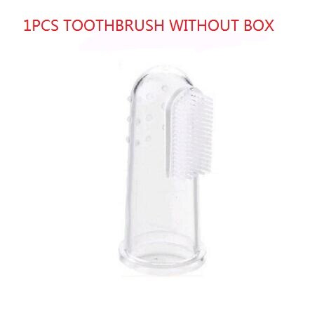 10pcs/ Soft Baby Finger Toothbrush and Box Silicone Baby Brush Teeth Cleaning Care Hygiene Brush Infant Tooth Brush for Newborn: Silver