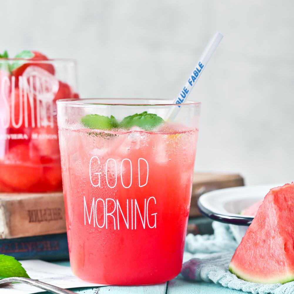 Unieke Multifunctionele Glas Smoothies Stro Leuke Gedrukt Patroon Sap Rietjes Duurzaam Voor Keuken