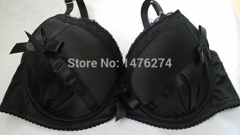 Women bra sexy bow bralette black push up bra soutien gorge bras for women 34B/36C