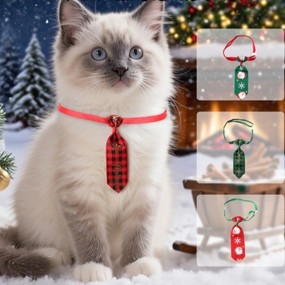 Abbigliamento per animali domestici Simpatico cravatta natalizia per cani Papillon decorativo regolabile per cani Costume Papillon per animali domestici Collare Celebrazione natalizia