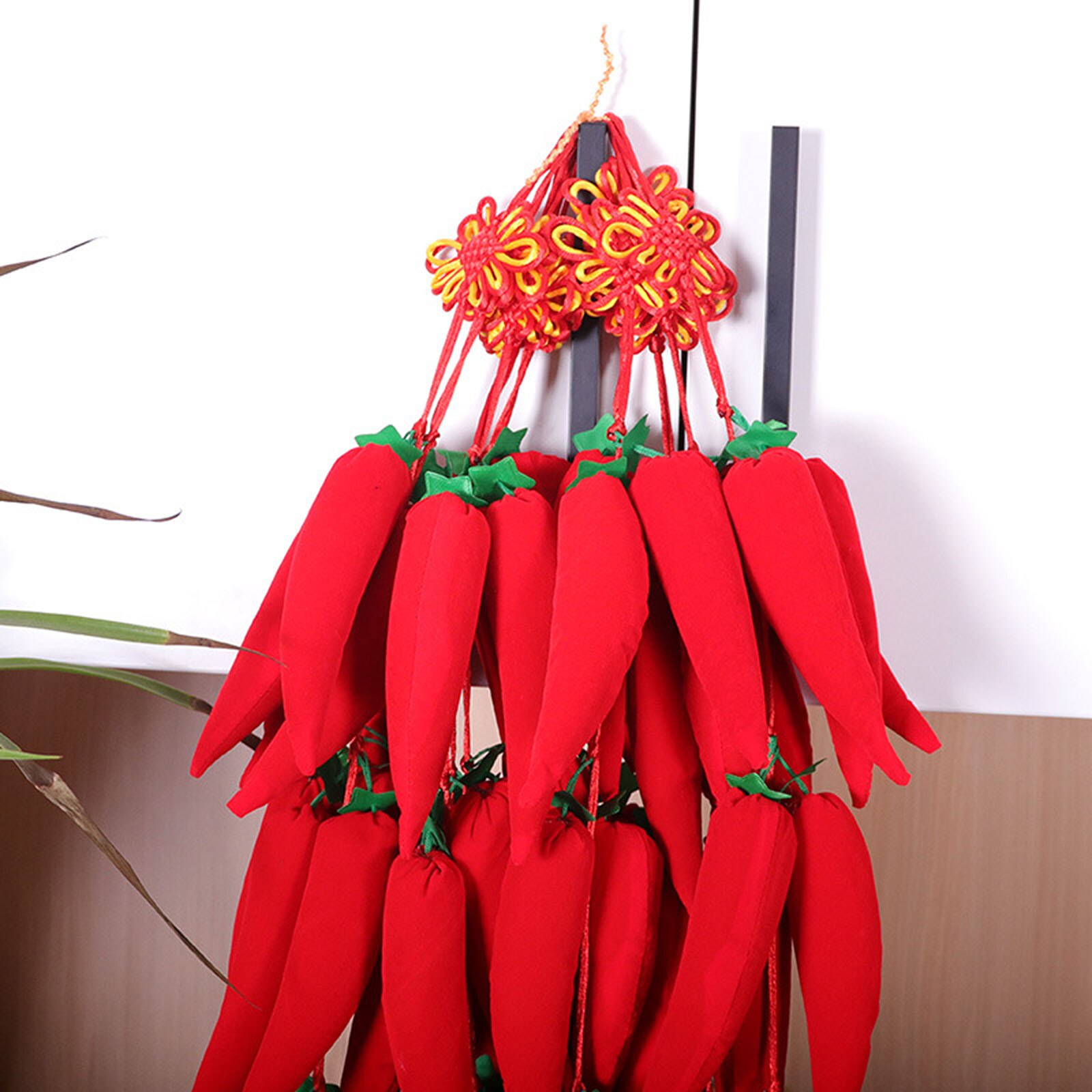 Kunstmatige Chili String Kunstmatige Fruit Groenten Schuim Model Muur Decor Restaurant Decoratie Decoratieve Peper Hanger