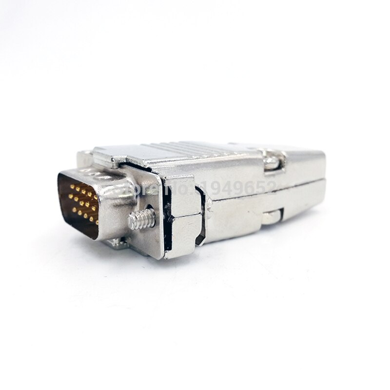 Db15 vga-stik d-type stik metalhus forgyldt messing kontaktor 3 række 15 pin port stik hun han adapter  dp15