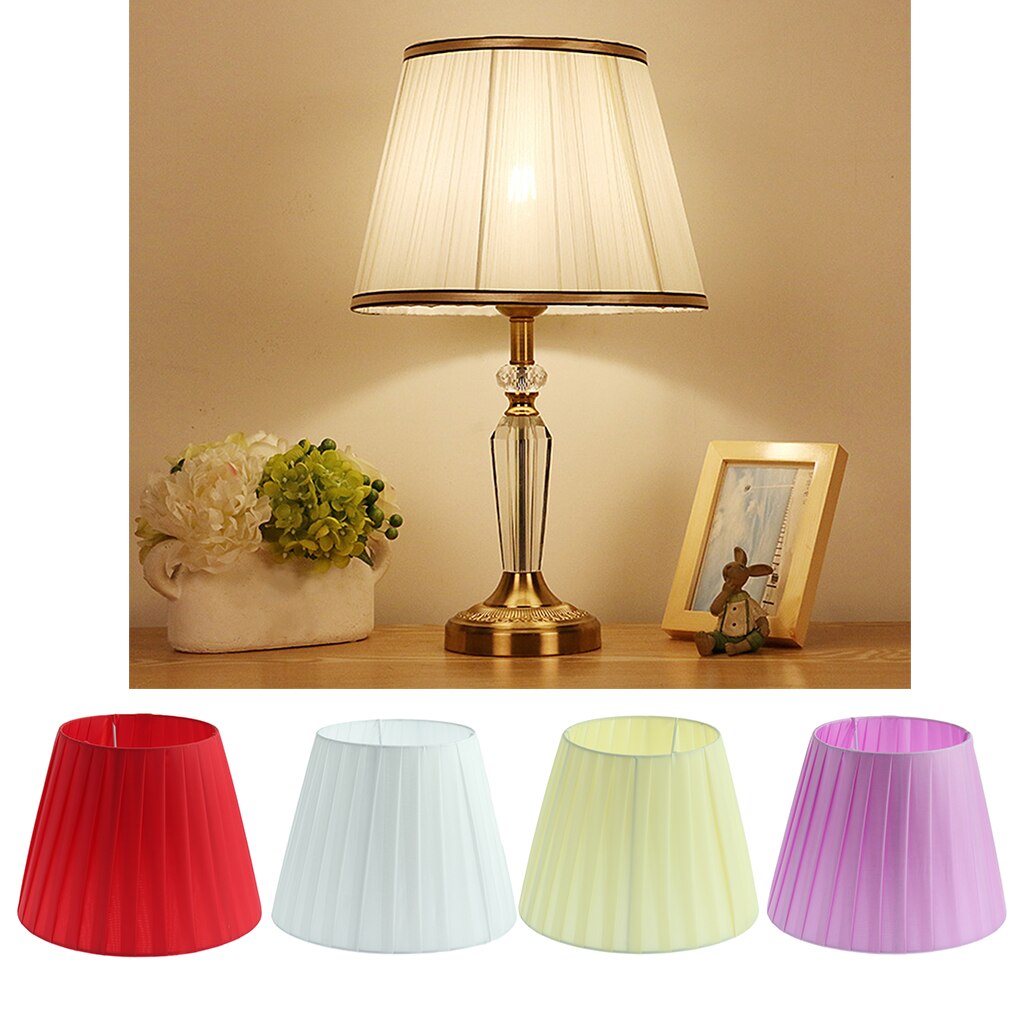 Lamp Shade, Desk Lamp Table Lamp Shade Linen Fabric White Reading Lamp Shades, 5