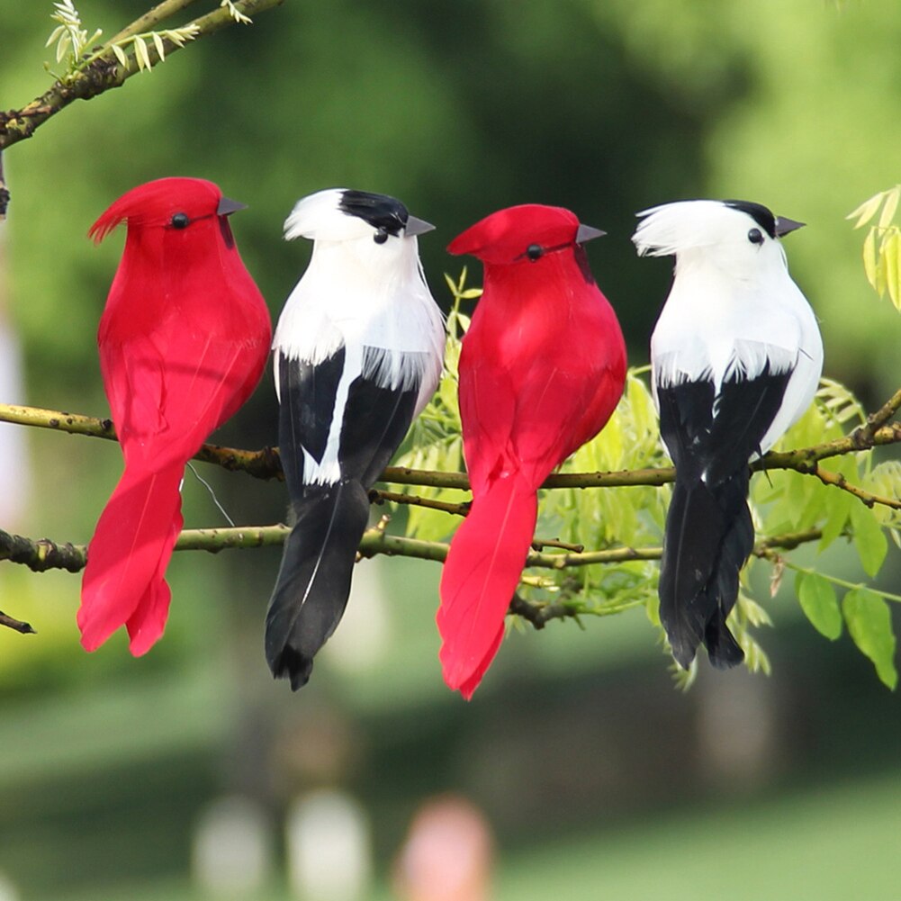 Pluma de espuma creativa para loros artificiales, modelo de aves de imitación para el hogar, al aire libre, decoración de jardín y boda, ornamento para DIY