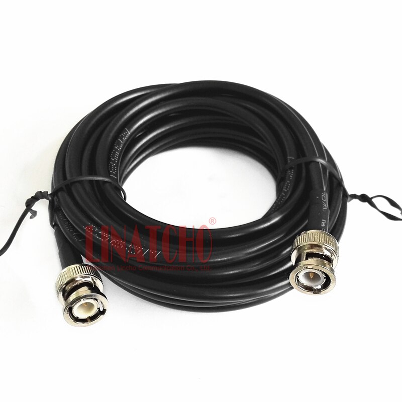 5 metros RG58U bnc coaxial RF macho a bnc macho conector CCTV cable de conexión