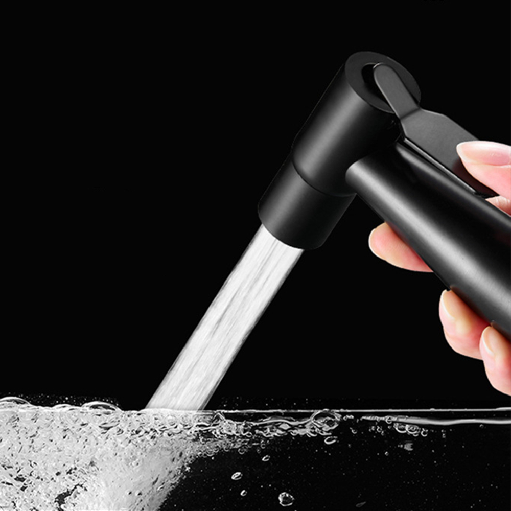 Black Handheld Toilet Bidet Sprayer Kit Stainless Steel Bidet Faucet Hand Sprayer Shower Head Bathroom Kitchen Faucet Accessory