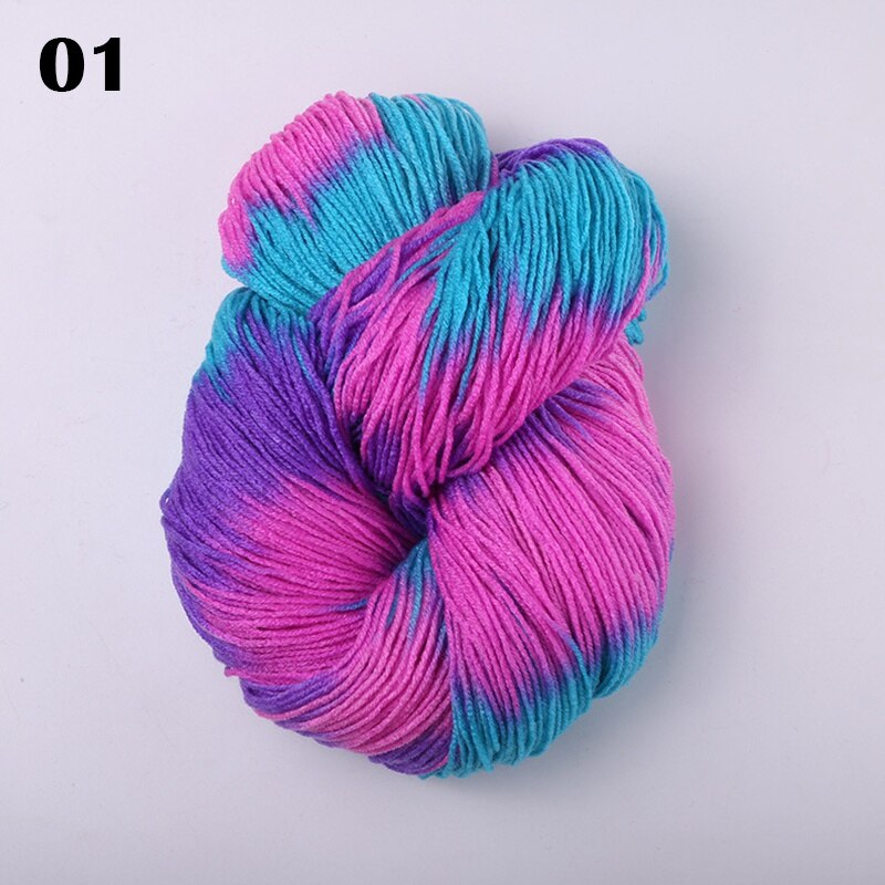 1PC 50g Colorful Yarn Multicolor Knitting Wool Crochet DIY Soft Woven Thread: 01