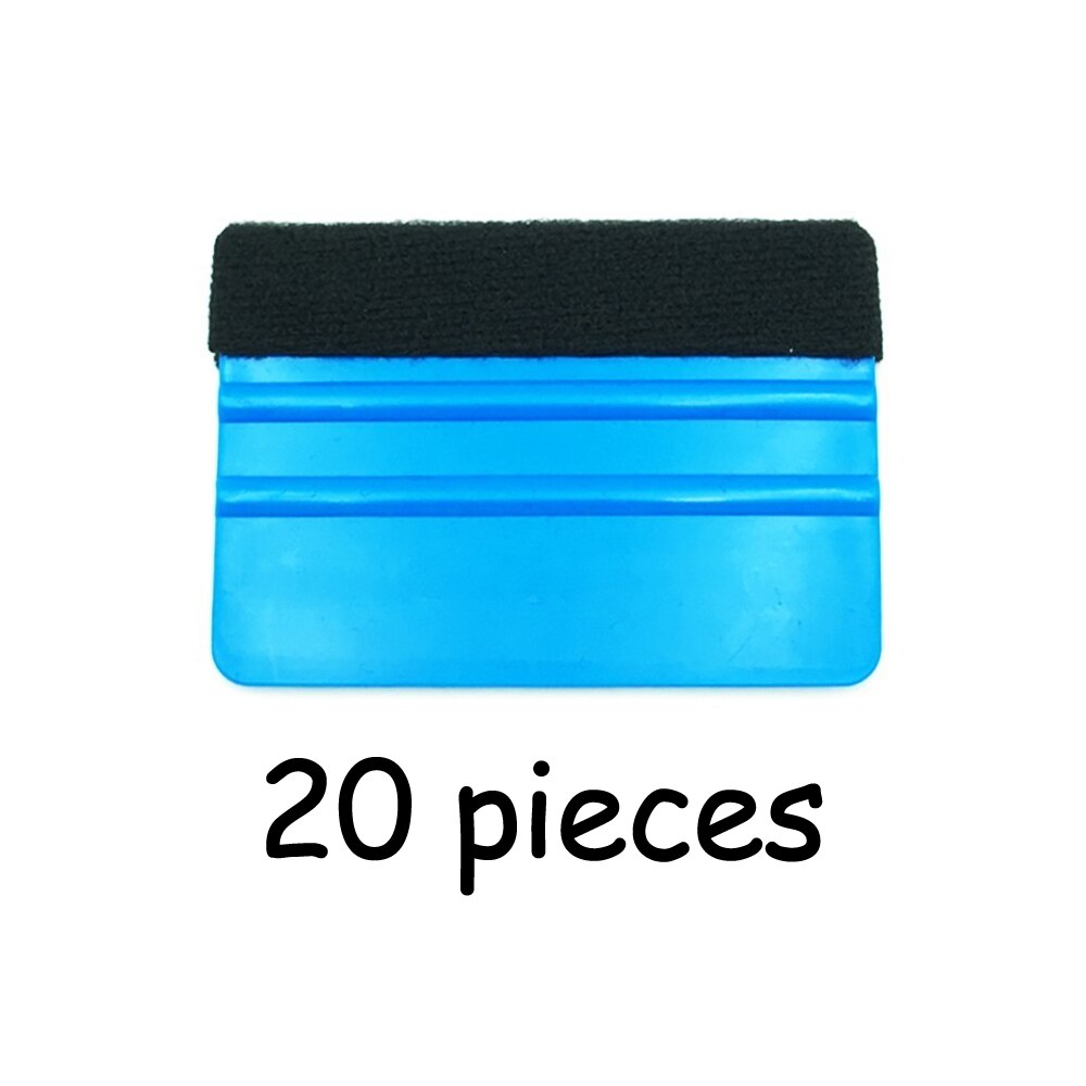 Cheshjong Auto Styling Vinyl Wrap Film Auto Gereedschap Blauw Schraper Rakel Met Vilt Rand Venster Tint Tool Accessoires 5/ 10PCS: Rood