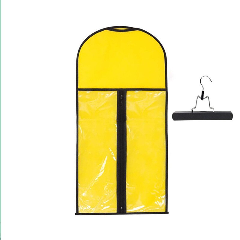 Sac de rangement de perruque Non tissé, housse anti-poussière avec cintre, sac de rangement de perruque Portable de meilleure pour queue de cheval/Clips d&#39;extensions de cheveux: Yellow with hanger